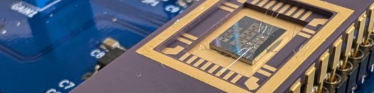 Scanning Electron Micrograph of a micro-electro-mechanical system (MEMS) resonant sensor.